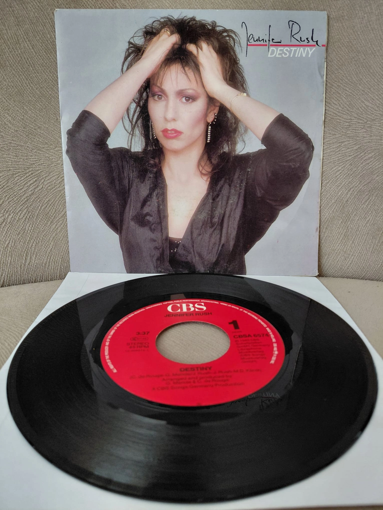 Jennifer Rush  –  Destiny -  1985  Hollanda Basım 45 lik Plak
