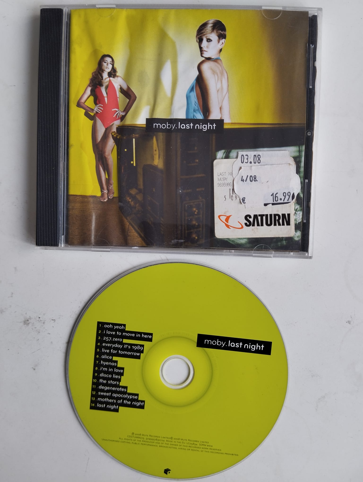 Moby – Last Night - 2008 Avrupa Basım - 2. El CD Albüm