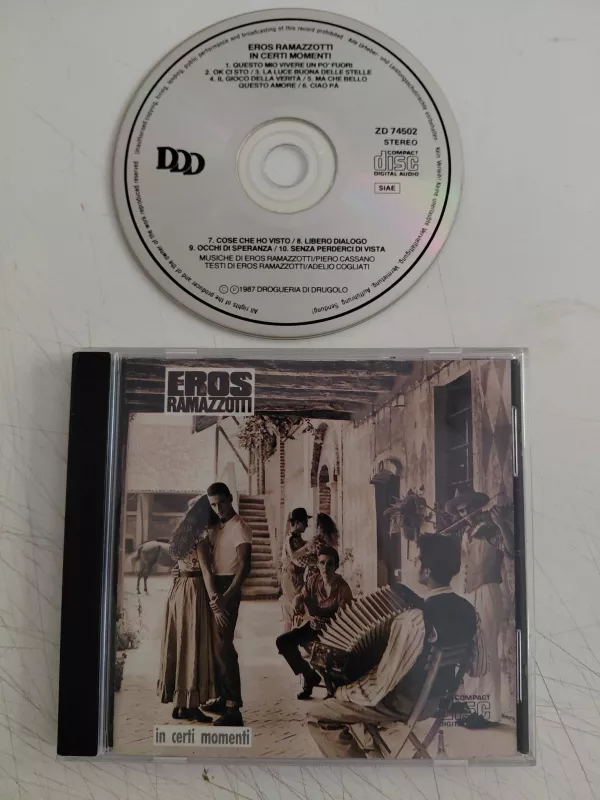Eros Ramazzotti – In Certi Momenti - İtalya Basım CD Albüm-2.el