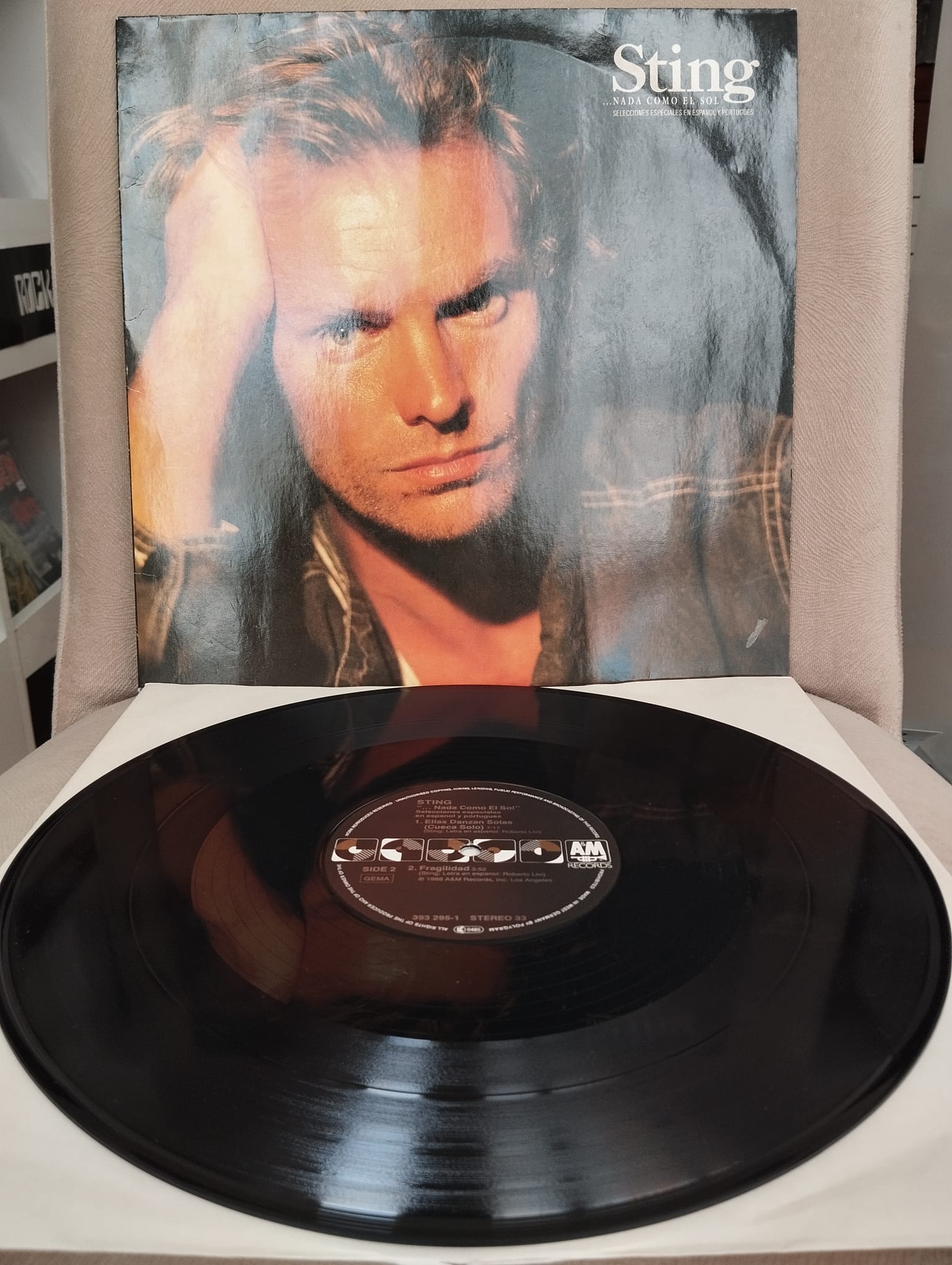 Sting – Nada Como El Sol - 1988 Almanya Basım 33 lük Plak - Lp Mini Albüm-2.el