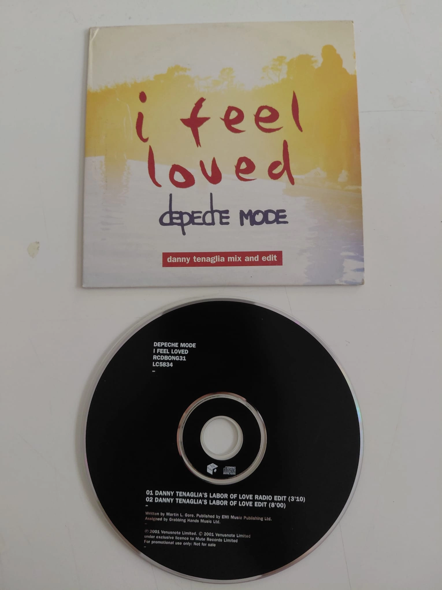 Depeche Mode – I Feel Loved  - 2001 İngiltere Basım - CD, Single, Promo-2.el