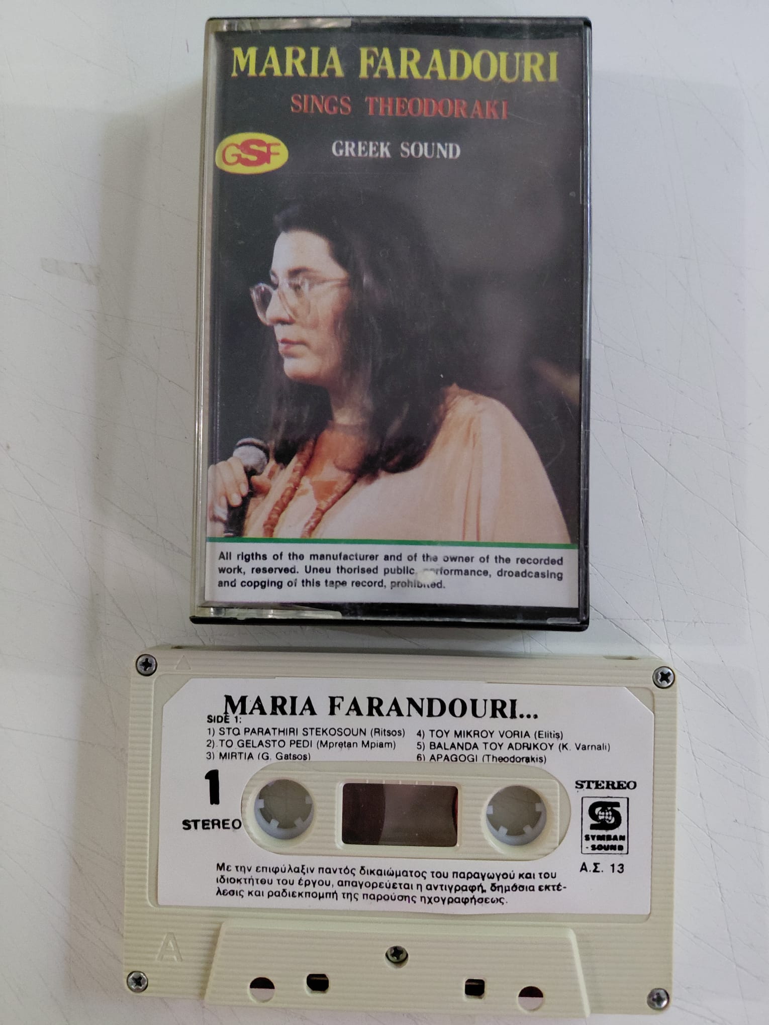 Maria Farandouri – Sings Theodorakis  - Yunanistan Basım Kaset-2.el