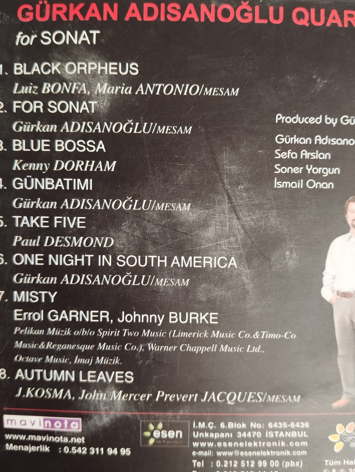 Gürkan Adısanoğlu- Quartet / For Sonat -  Türkiye Basım  2. El CD Albüm