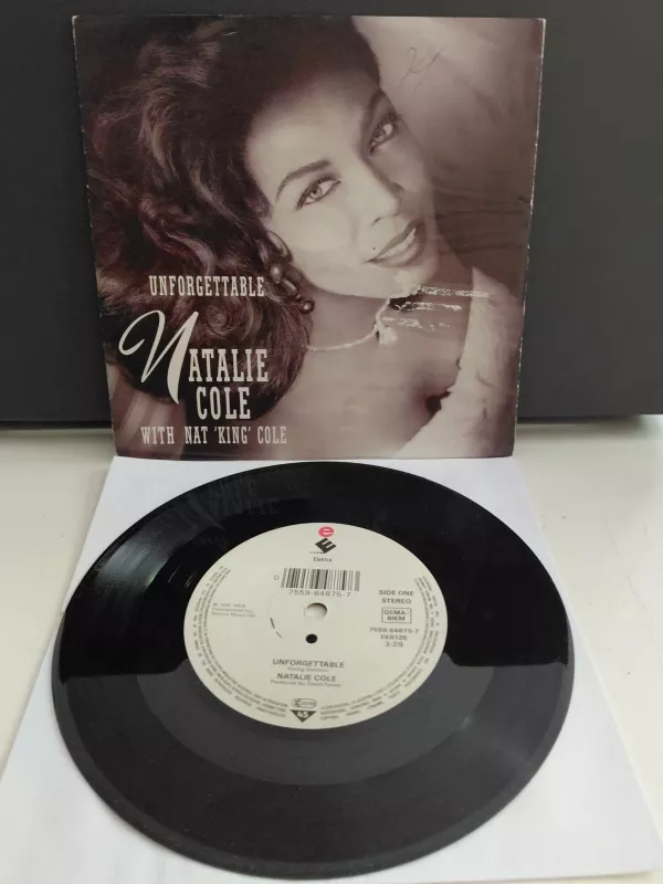 Natalie Cole With Nat ’King’ Cole  – Unforgettable - 1991  Almanya  Basım 45lik Plak-2.el
