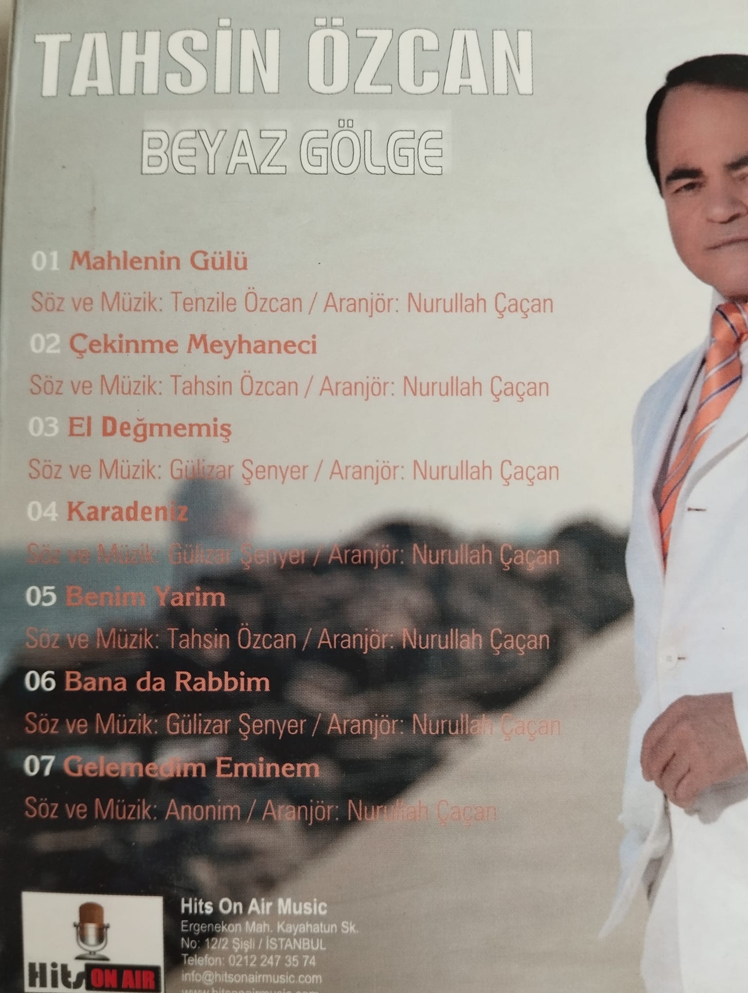 Tahsin Özcan / Beyaz Gölge  -  Türkiye Basım - 2. El CD Albüm