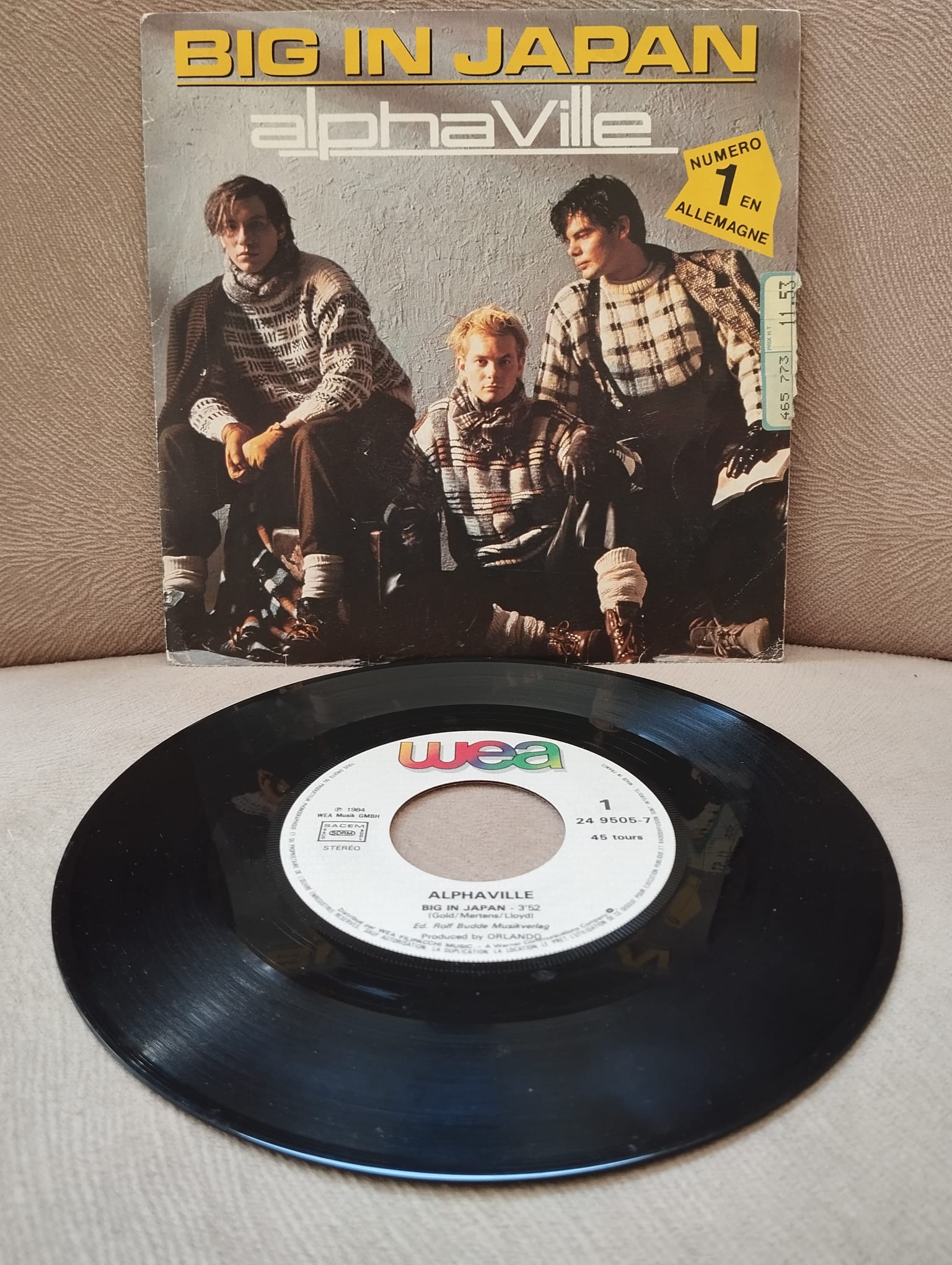 ALPHAVILLE - Big In Japan  - 1984  Fransa Basım 45 lik Plak-2.el