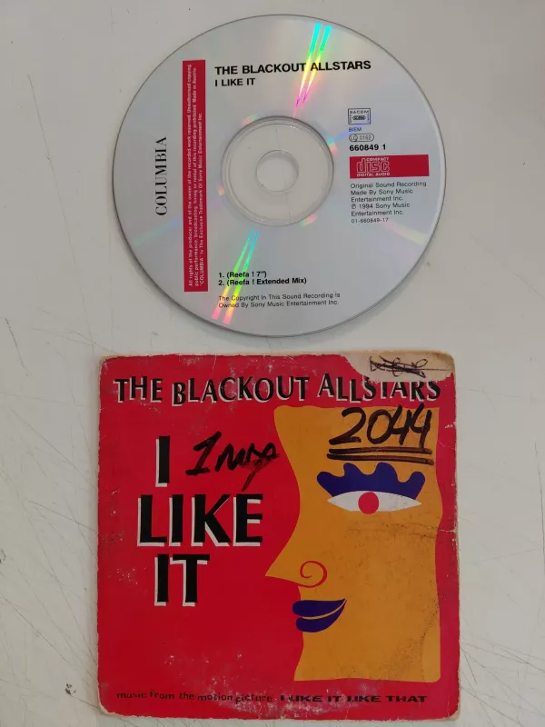 The Blackout Allstars ‎– I Like It  - 1994 Avrupa Basım  CD Single -2.el