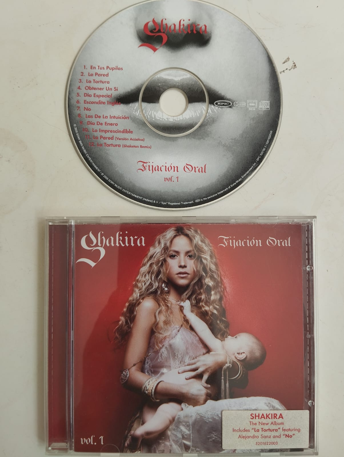 Shakira – Fijación Oral Vol. 1 - 2005 Avrupa Basım - 2. El CD Albüm