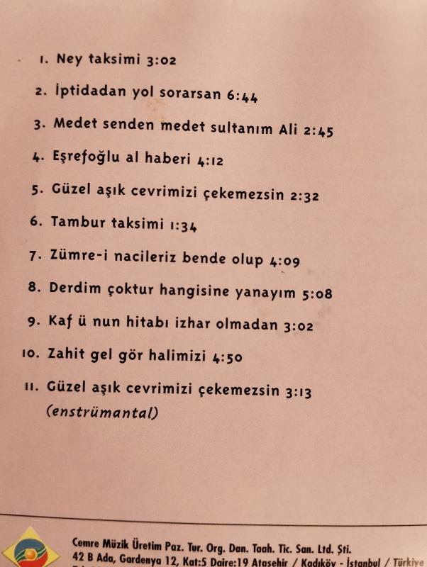 Bektaşi Nefesleri 3 - Yöneten: Kemal Gürses - Türkiye Basım - 2. El CD Albüm