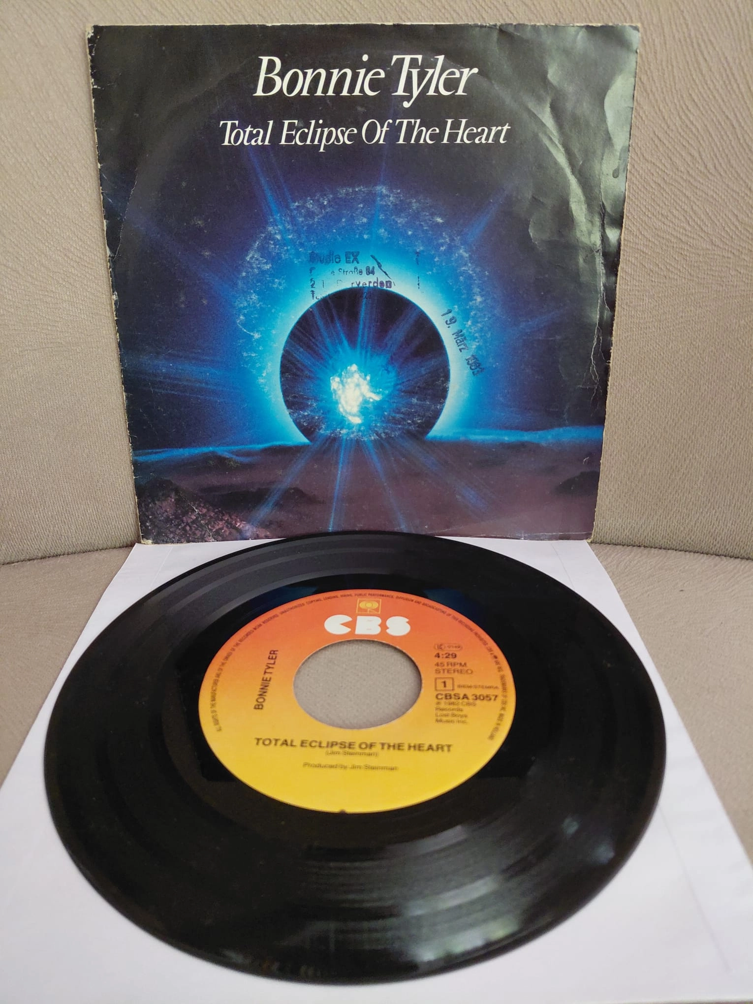 Bonnie Tyler  – Total Eclipse Of The Heart  - 1983  Hollanda Basım 45’lik  Plak