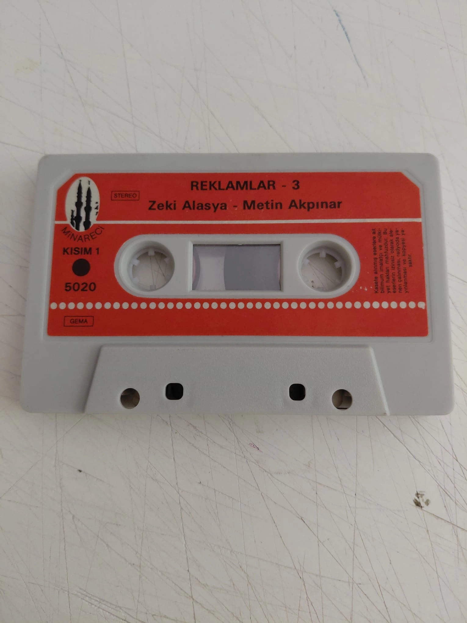 Zeki Alasya, Metin Akpınar – Reklamlar 3 - Almanya Basım  Kaset /Minareci/Kapaksız-2.el