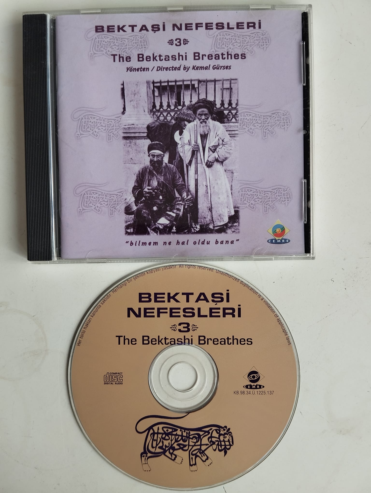 Bektaşi Nefesleri 3 - Yöneten: Kemal Gürses - Türkiye Basım - 2. El CD Albüm