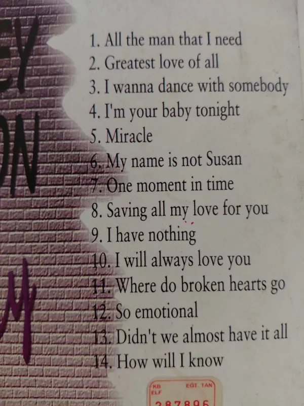 Whitney Houston Story  - 19934 Türkiye Basım  CD Albüm-2.el