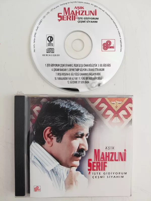 Aşık Mahzuni Şerif – İşte Gidiyorum Çeşmi Siyahım - 2018 Türkiye Basım - CD Albüm-2.el
