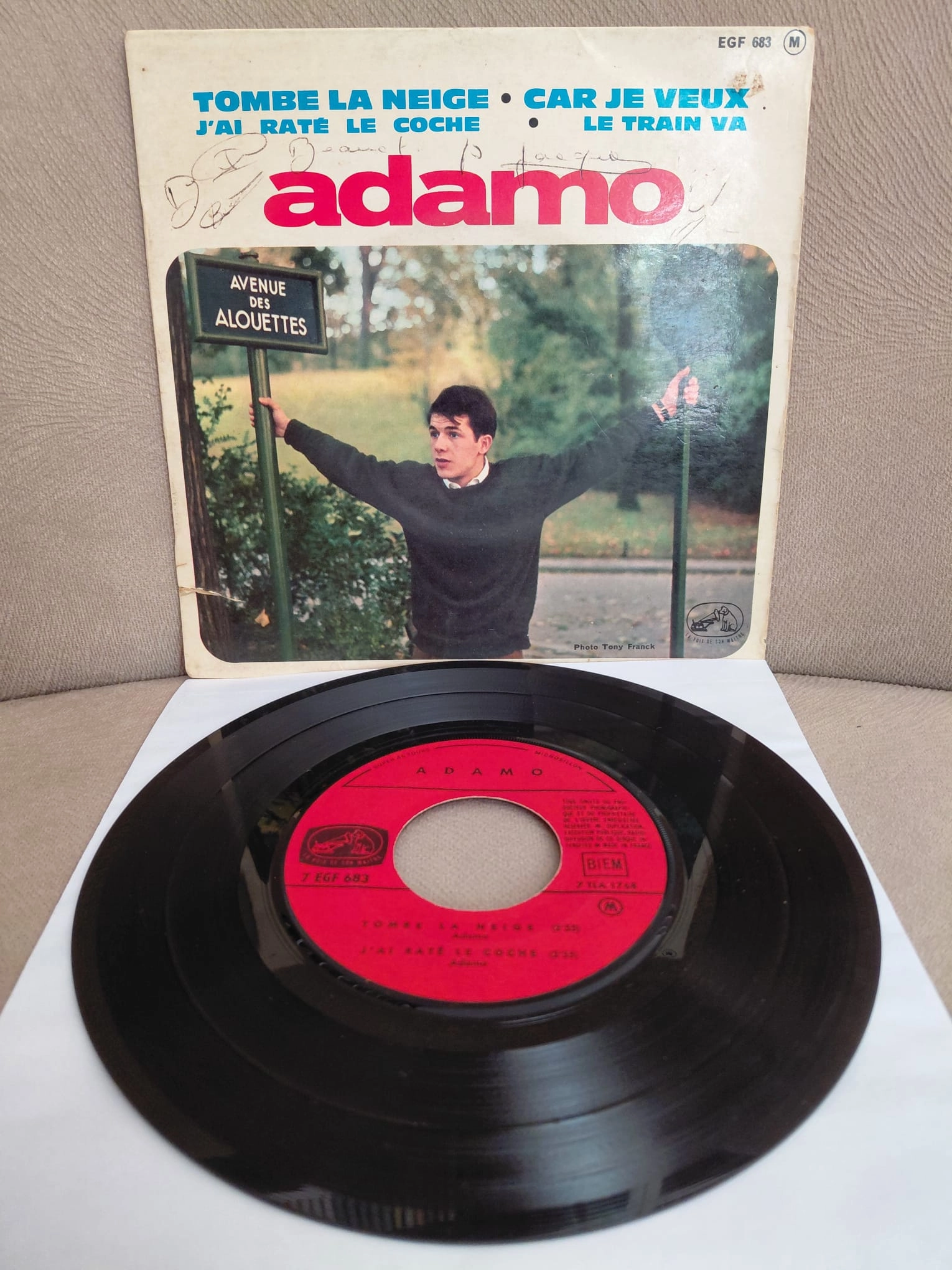 Adamo – Tombe La Neige - 1963 Fransa Basım EP Plak