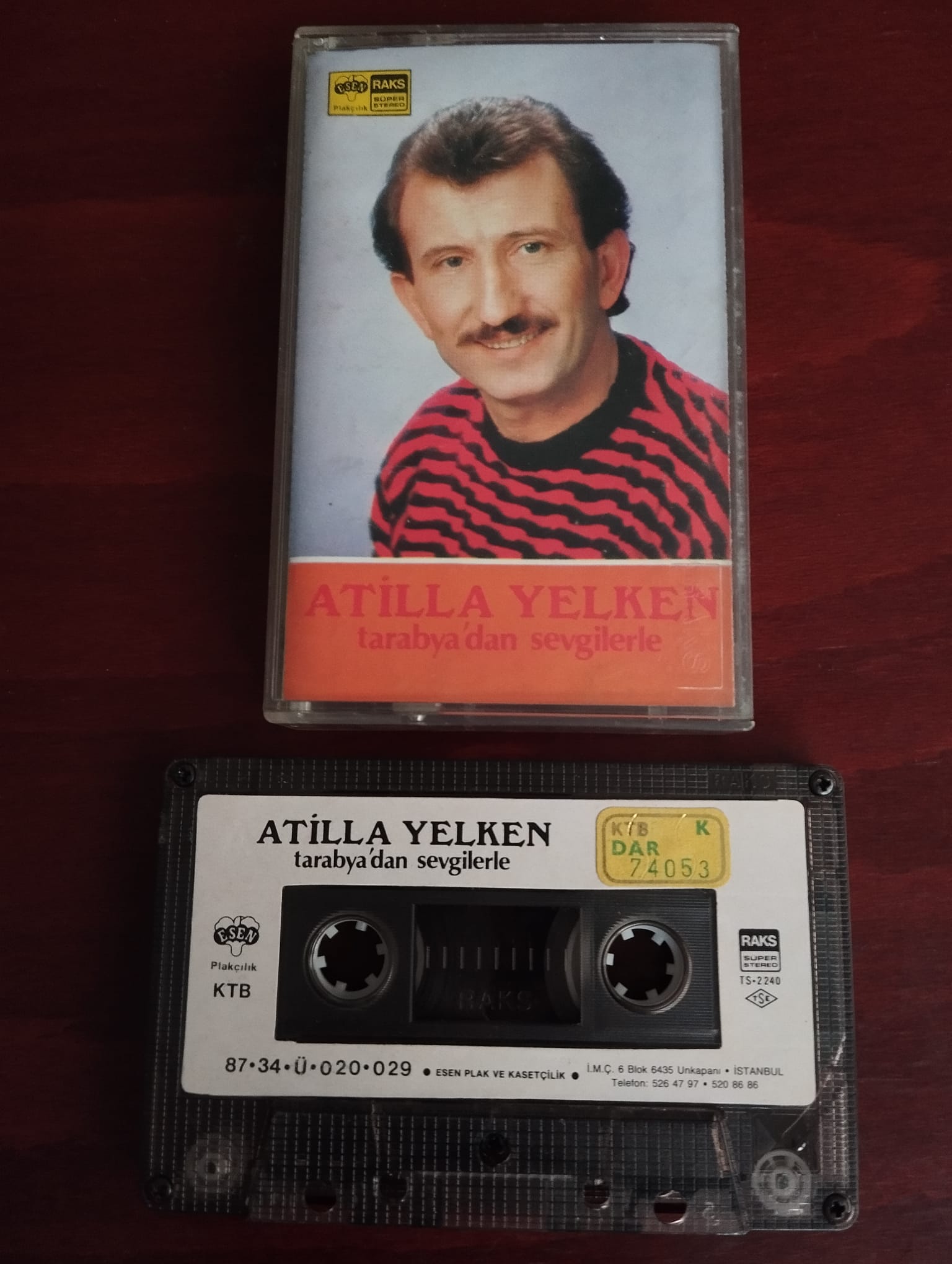 Atilla Yelken - Tarabya’dan Sevgilerle  -  1987 Türkiye Basım Kaset Albüm-2.El