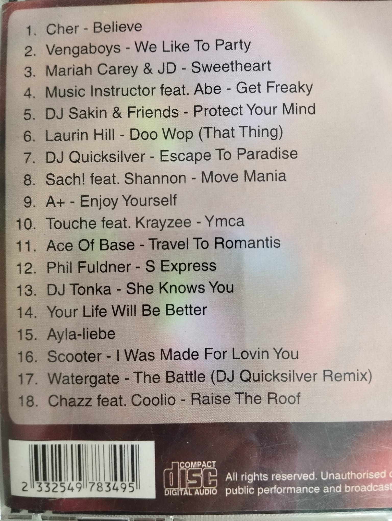 Dance Adrenalin 99  -  Avrupa Basım - 2. El CD Albüm
