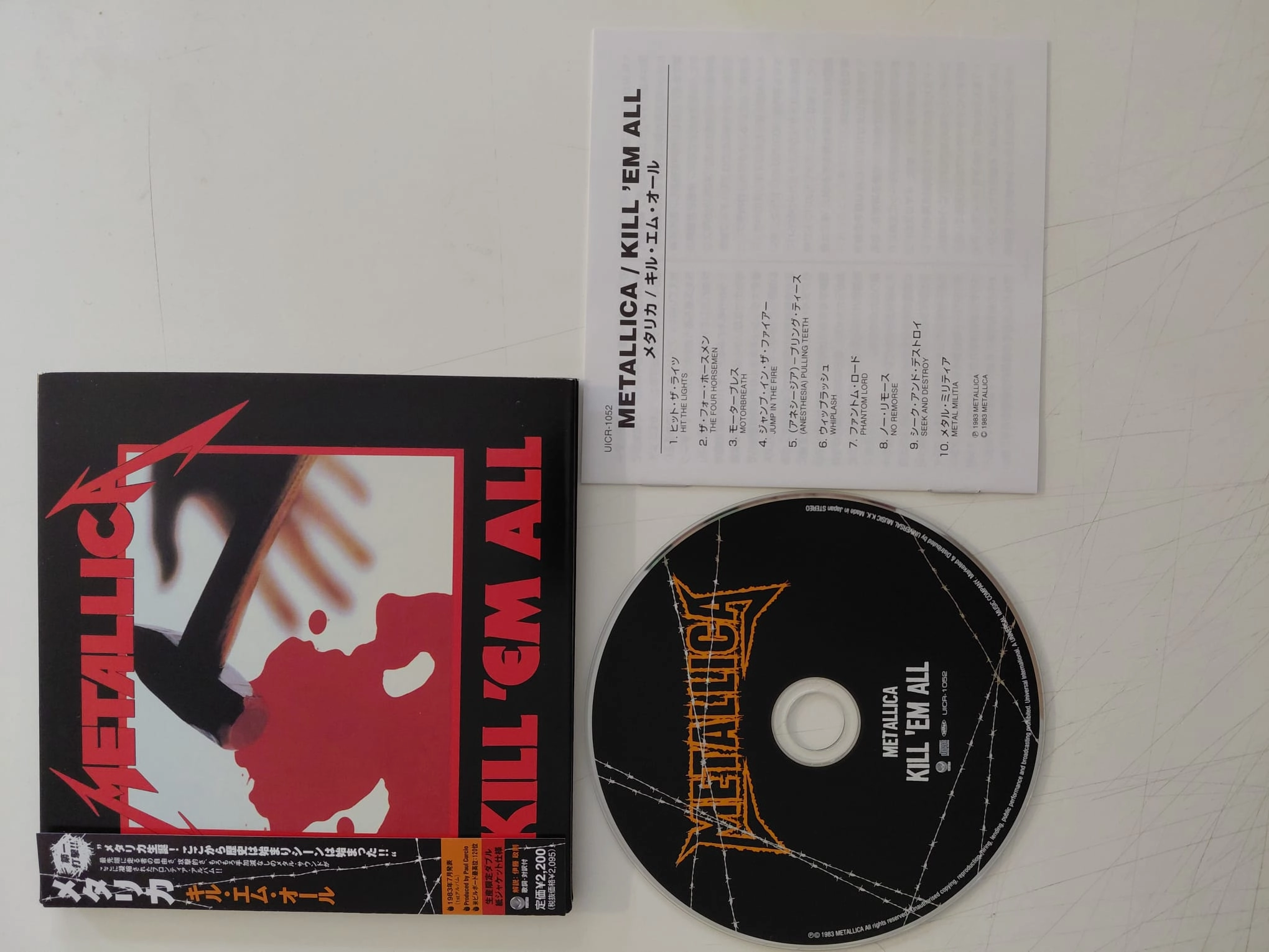 Metallica – Kill ’Em All – 2006 Japonya Basım - CD Albüm /Obili-2.el