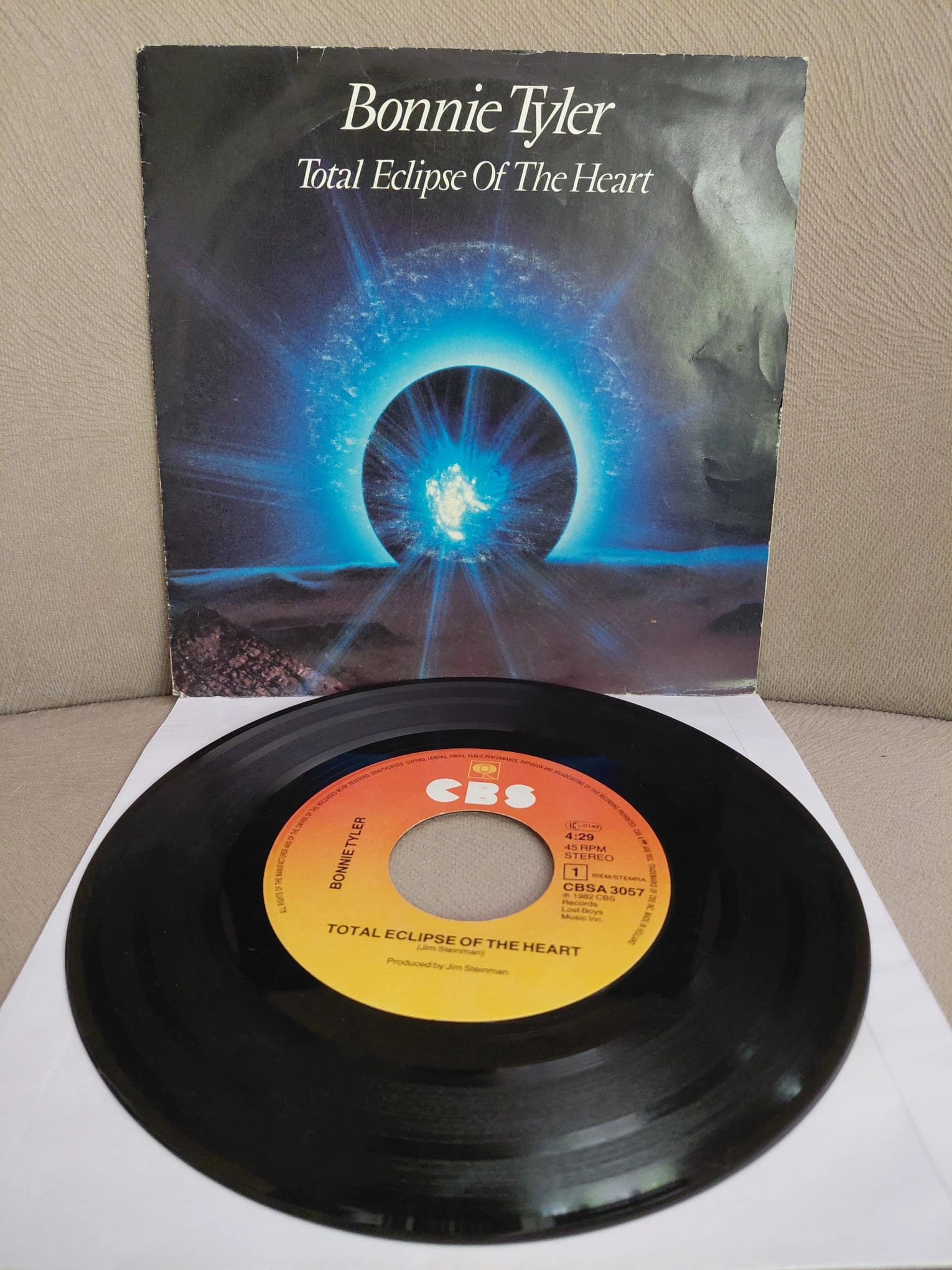 Bonnie Tyler  – Total Eclipse Of The Heart  - 1983  Hollanda Basım 45’lik  Plak