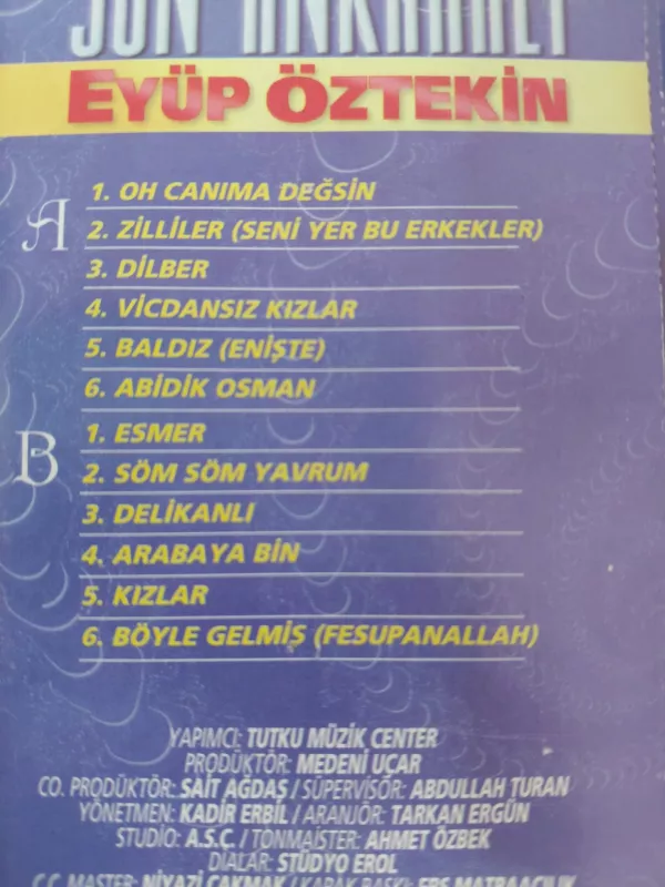 Eyüp Öztekin - Oh Canıma Değsin  - 1997 Türkiye Basım Kaset Albüm-2.el