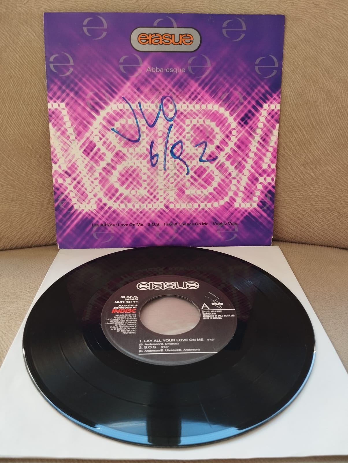 Erasure – Abba-Esque - 1992 Belçika Basım EP PLAK-2.el