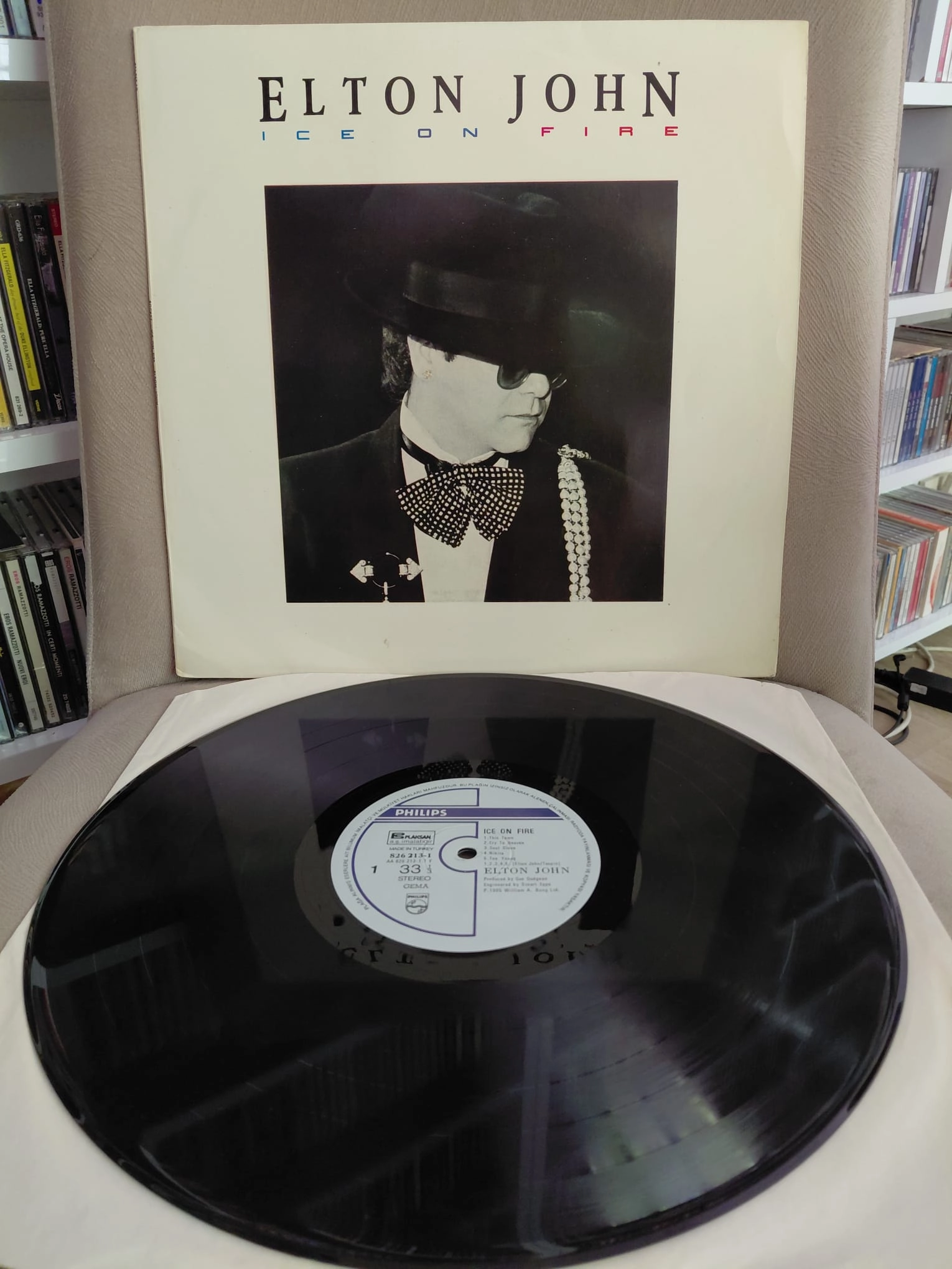 Elton John – Ice On Fire - 1985 Türkiye Basım Albüm - LP Plak-2.el