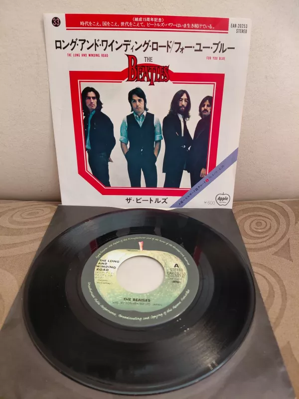 THE BEATLES  -  The Long And Winding Road  - 1977 Japonya  Basım 45lik Plak-2.el