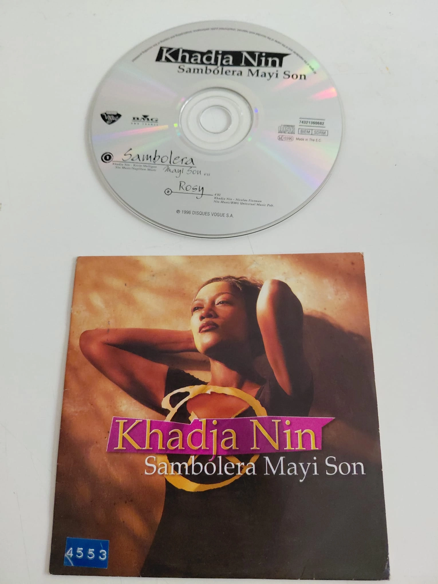 Khadja Nin – Sambolera Mayi Son - 1996 Avrupa Basım - CD Single-2.el