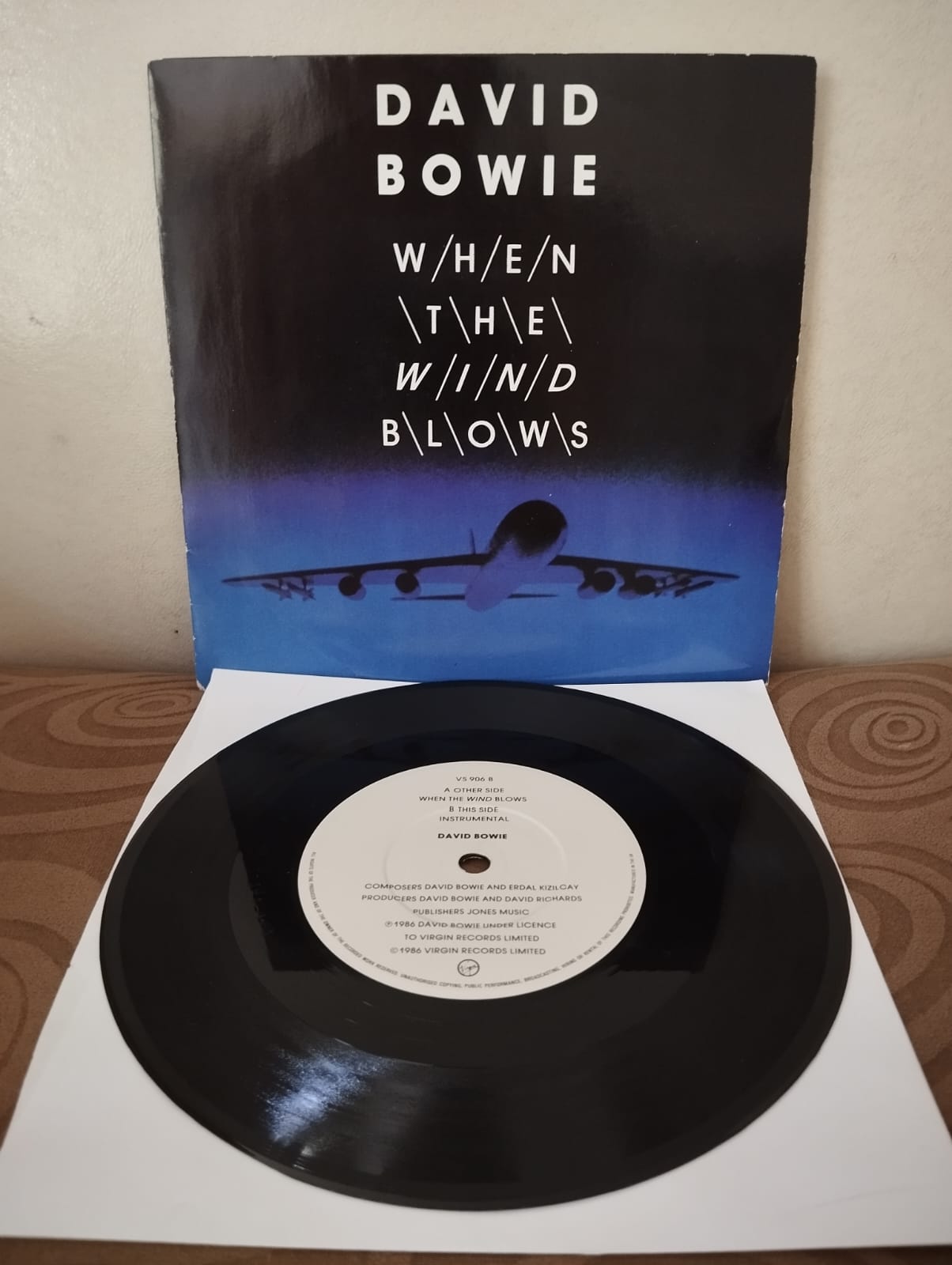 David Bowie – When The Wind Blows - 1986 İngiltere Basım  45lik Plak-2.El