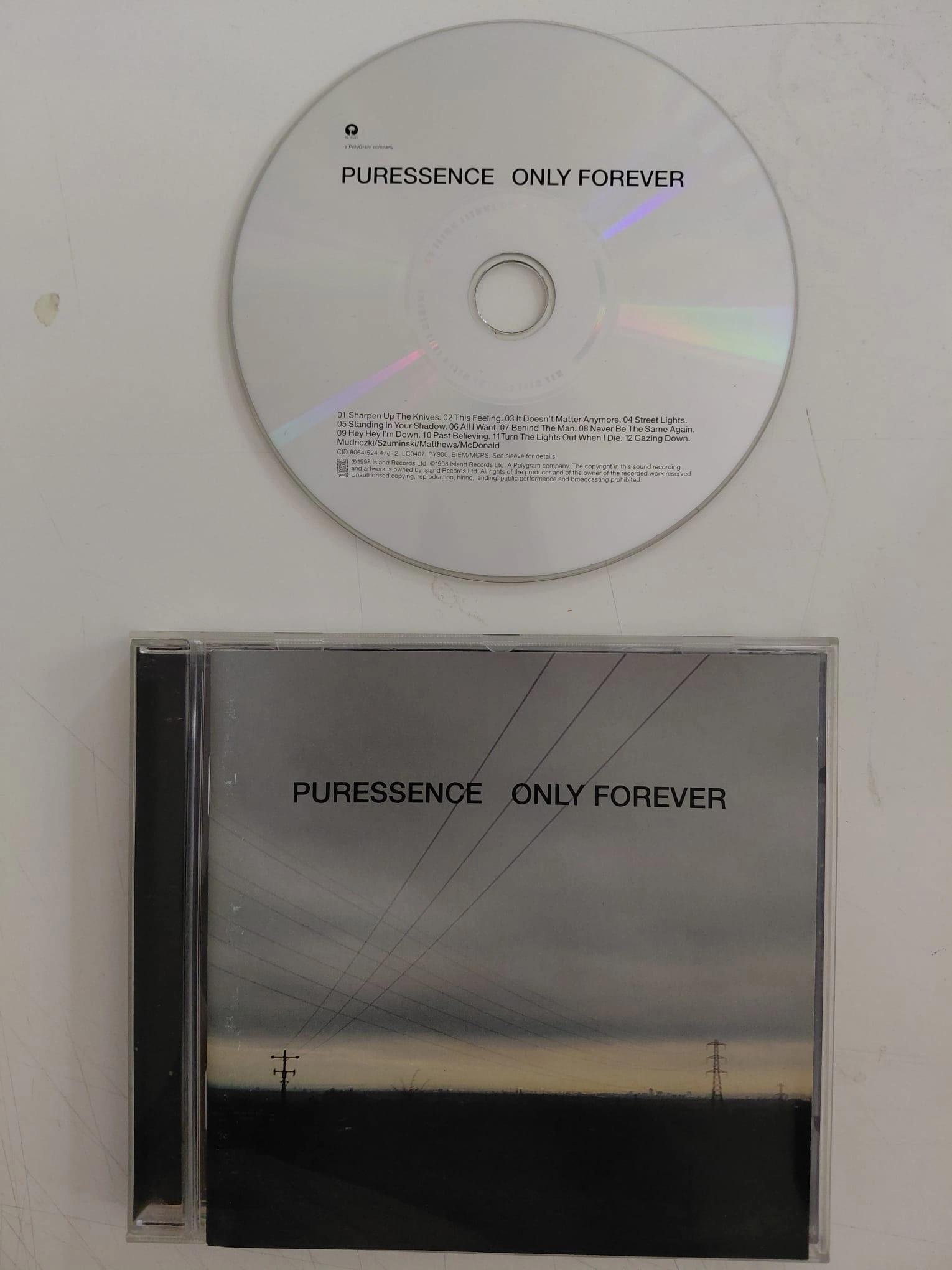 Puressence – Only Forever  – 1998 İngiltere  Basım - CD Albüm-2.el