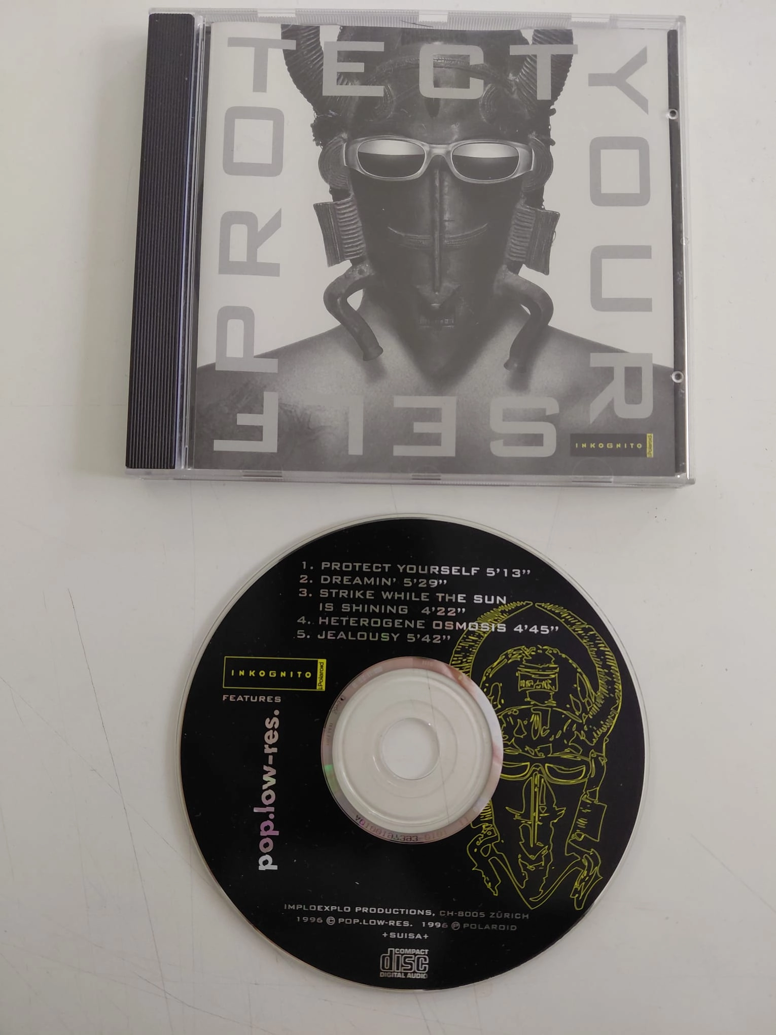 Inkognito Features: Pop.low-res. – Protect Yourself  -  1996   İsviçre  Basım - CD Albüm-2.el