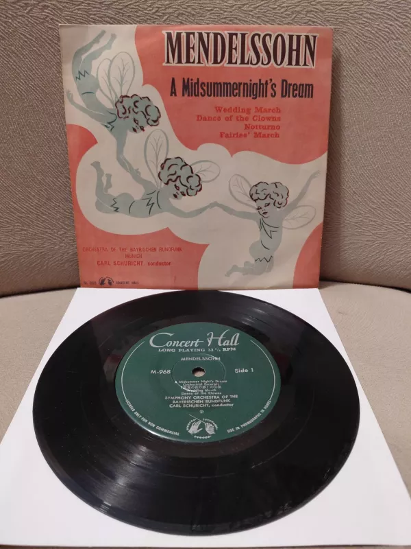 Mendelssohn – A Midsummernight’s Dream (Wedding March)- Japonya Dönem Basım Mini LP  Plak-2.el