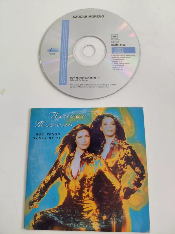 Azucar Moreno – Hoy Tengo Ganas De Ti - 1996 İspanya Basım - CD Single-2.el