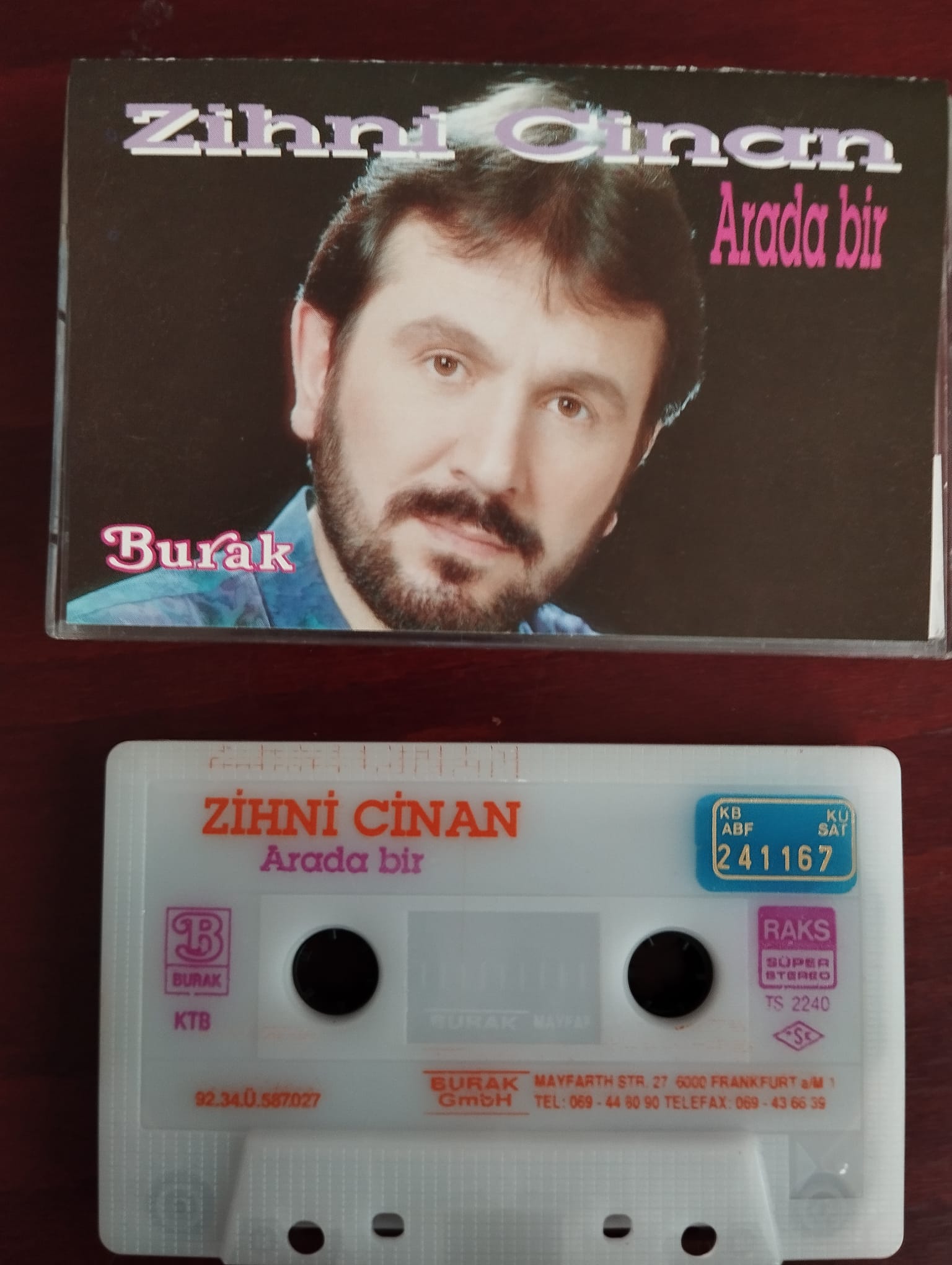 ZİHNİ CİNAN -  ARADA BİR  - 1992  Almanya Basım   Kaset -2.EL