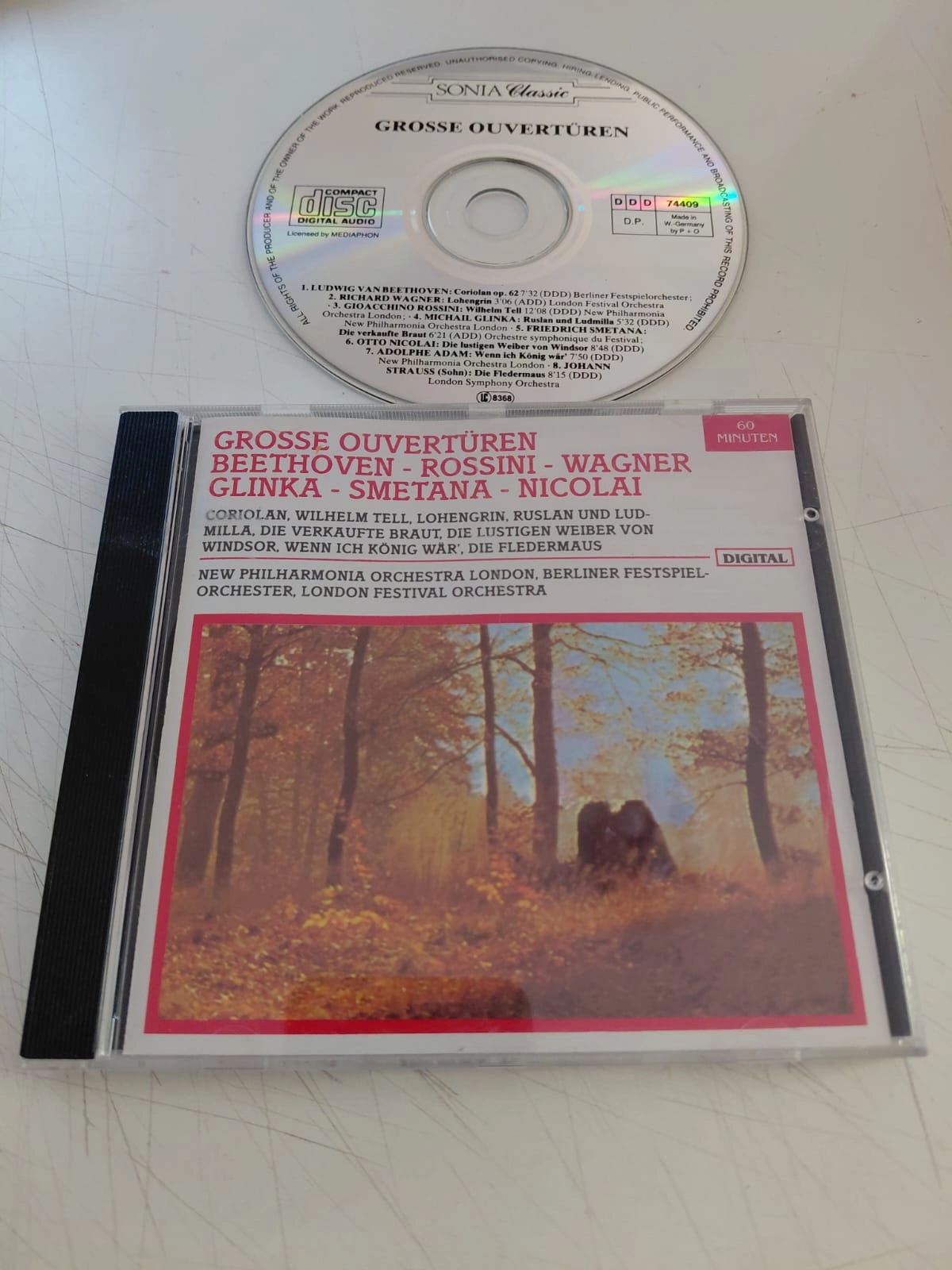 Beethoven, Rossini, Wagner, Glinka, Smetana, Nicolai – Great Overtures - 1987 Almanya Basım CD-2.EL