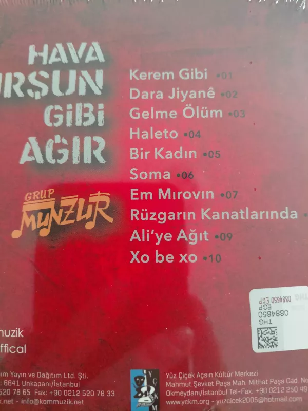Grup Munzur  – Hava Kurşun Gibi Ağır  - Türkiye Basım CD Albüm ( Açılmamış Ambalajında)