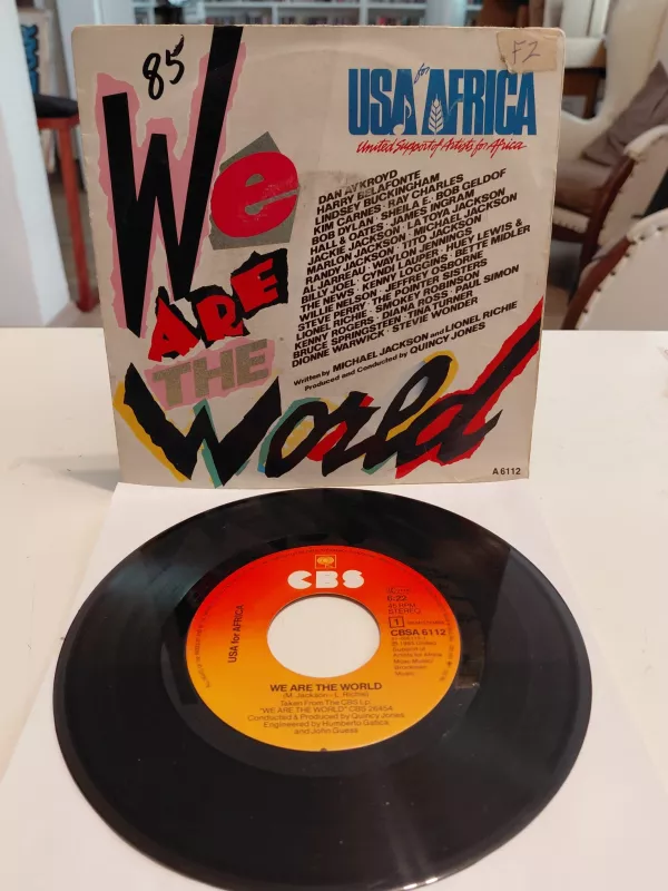 USA For Africa – We Are The World - 1985 Hollanda Basım 45’lik Plak-2.el