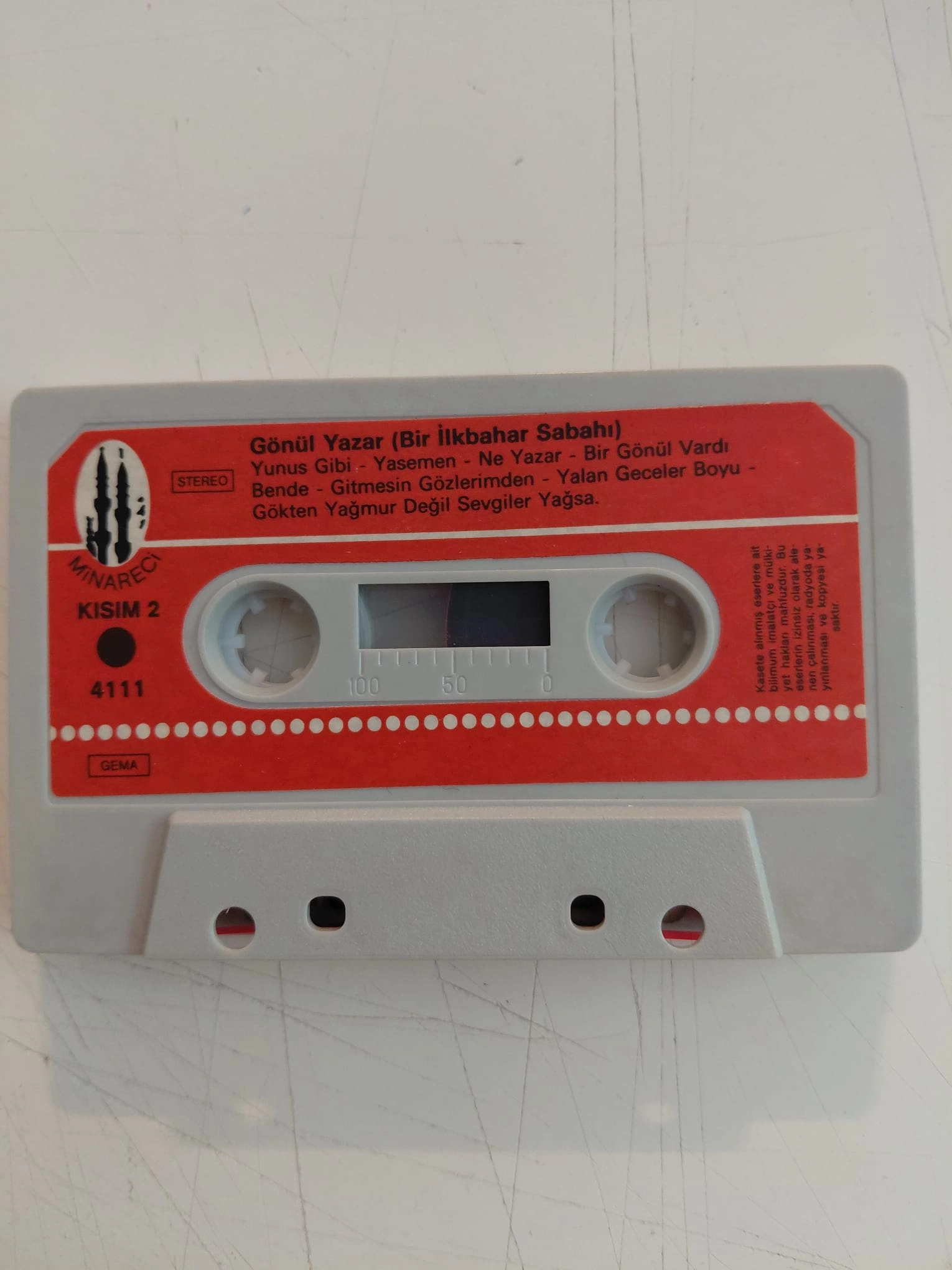 Gönül Yazar  – Bir ilkbahar Sabahı  - Almanya Basım  Kaset Albüm/ Minareci /Kapaksız-2.el