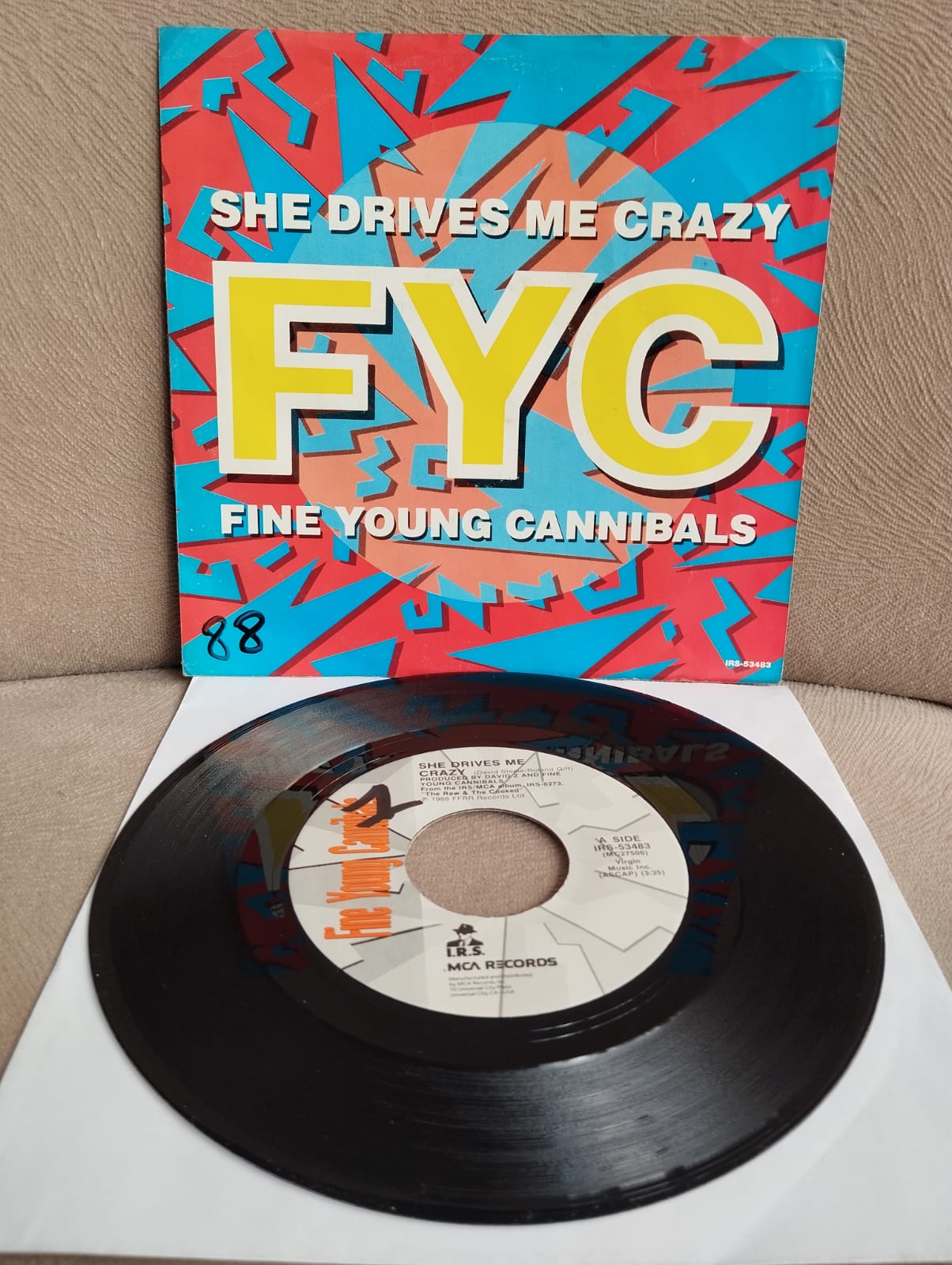 Fine Young Cannibals – She Drives Me Crazy - 1988  Amerika Basım 45 lik Plak-2.el