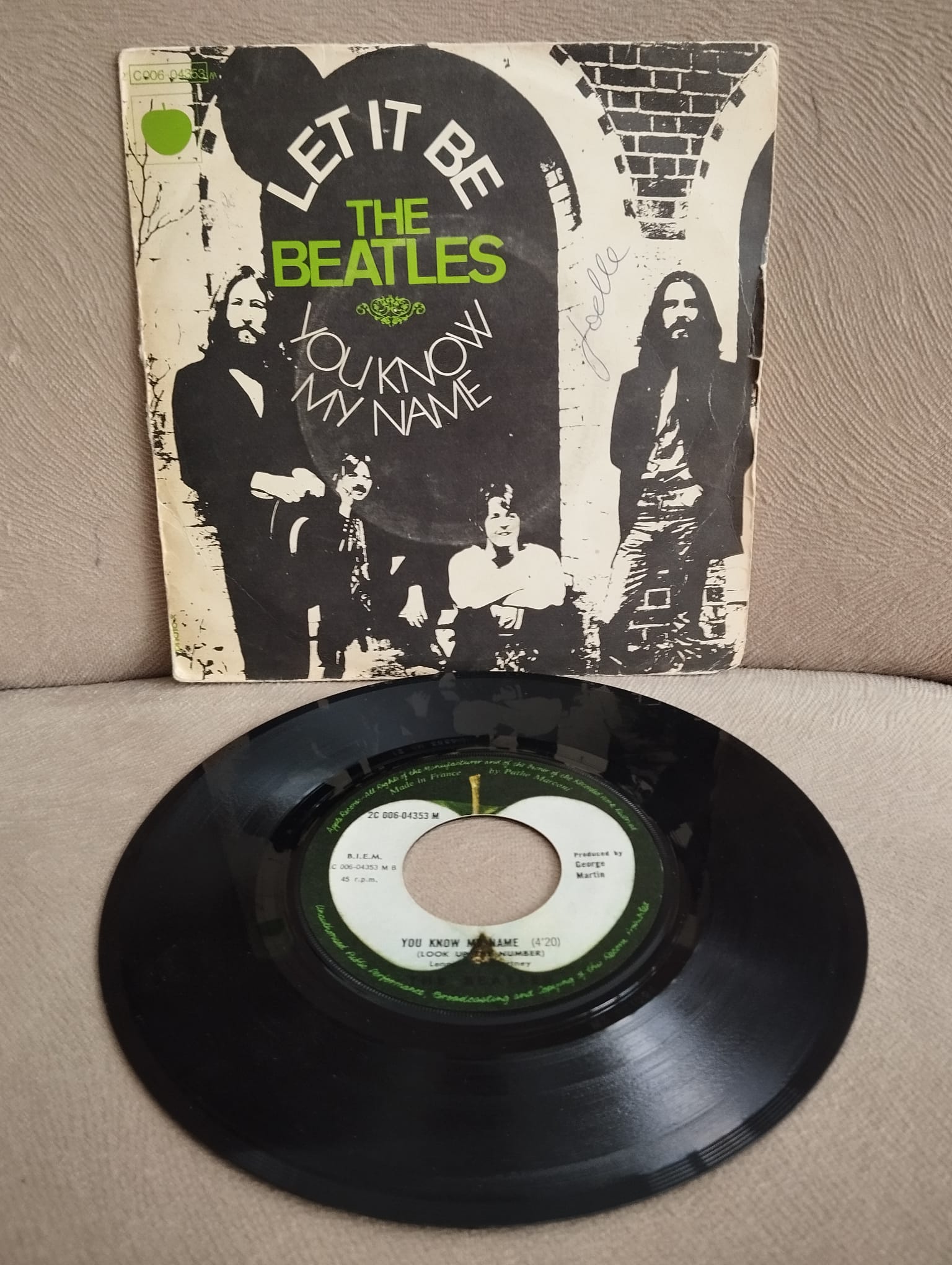 The Beatles – Let It Be / You Know My Name - 1970 Fransa Basım 45 LİK PLAK