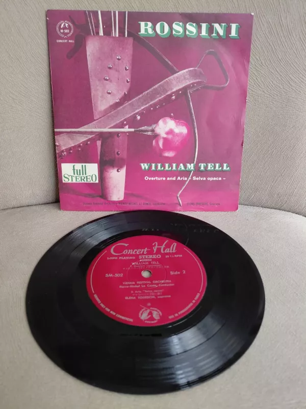 ROSSINI  - William Tell: Overture And Aria ’’Selva Opaca’’ - Japonya Basım 45lik Plak-2.el