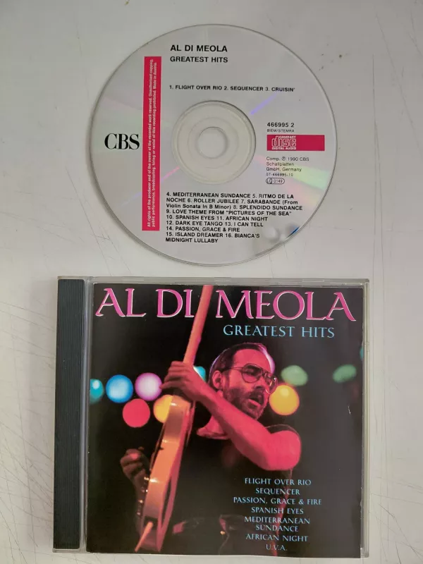 Al Di Meola – Greatest Hits - 1990 Almanya  Basım  CD Albüm-2.el