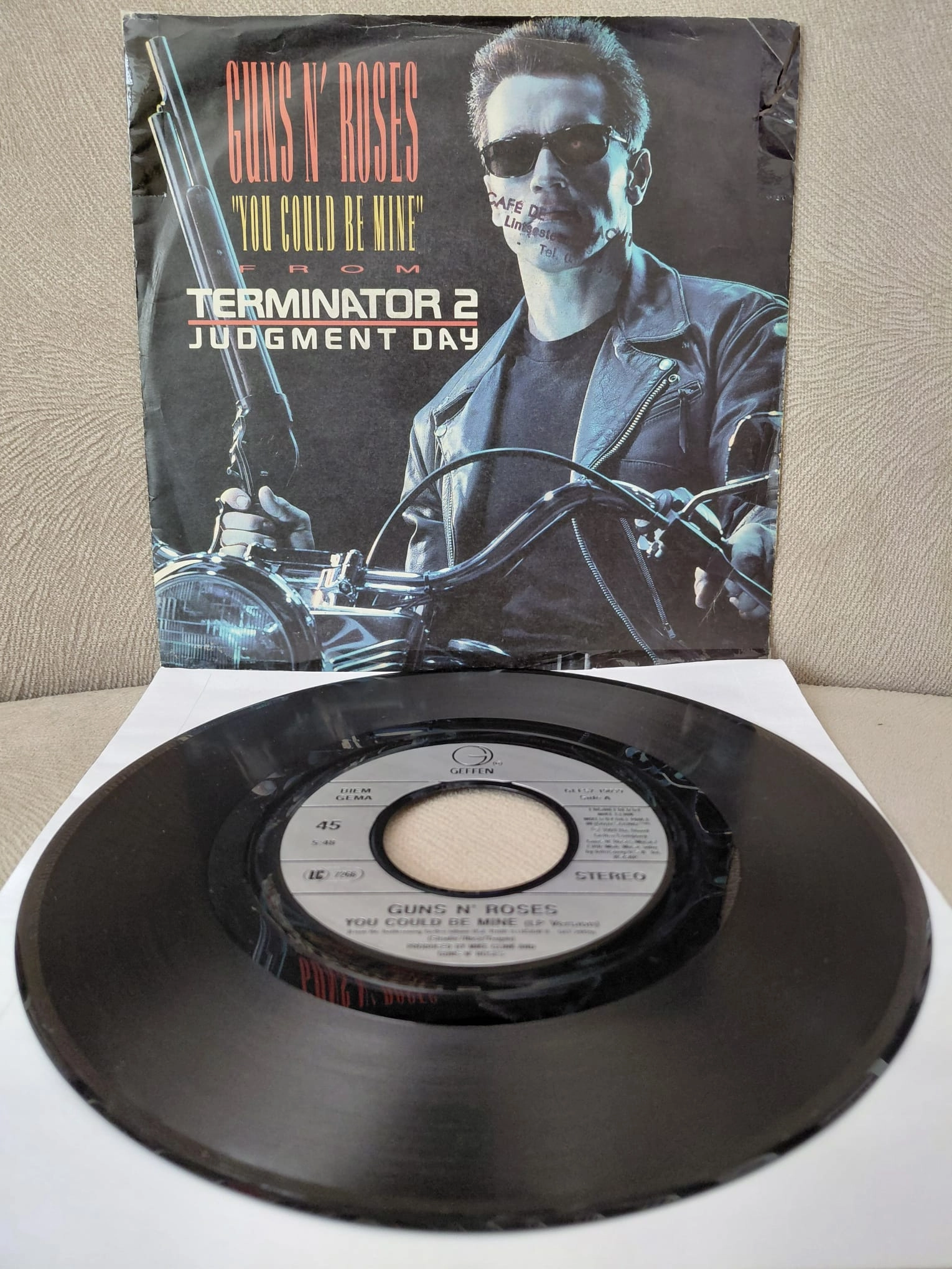 Guns N’ Roses  – You Could Be Mine From Terminator 2 - Judgment Day -  1991  Almanya Basım 45 lik Plak