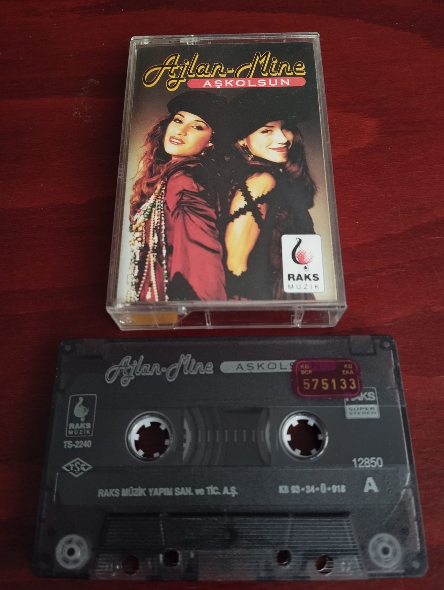 Ajlan  - Mine  –  Aşkolsun - 1993  Türkiye Basım Kaset Albüm-2.el