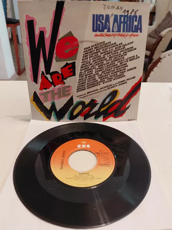 USA For Africa – We Are The World - 1985 Hollanda Basım 45’lik Plak-2.el