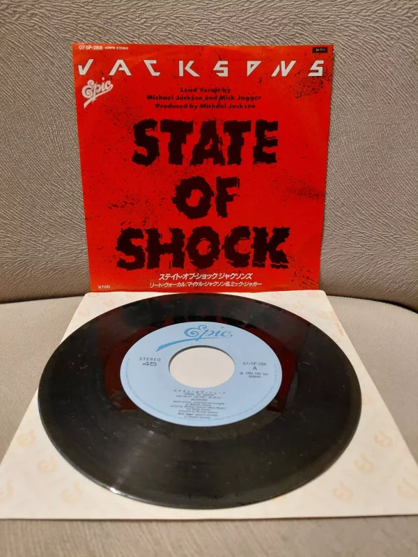 Jacksons  –  State Of Shock  - 1984  Japonya  Basım 45lik Plak-2.el