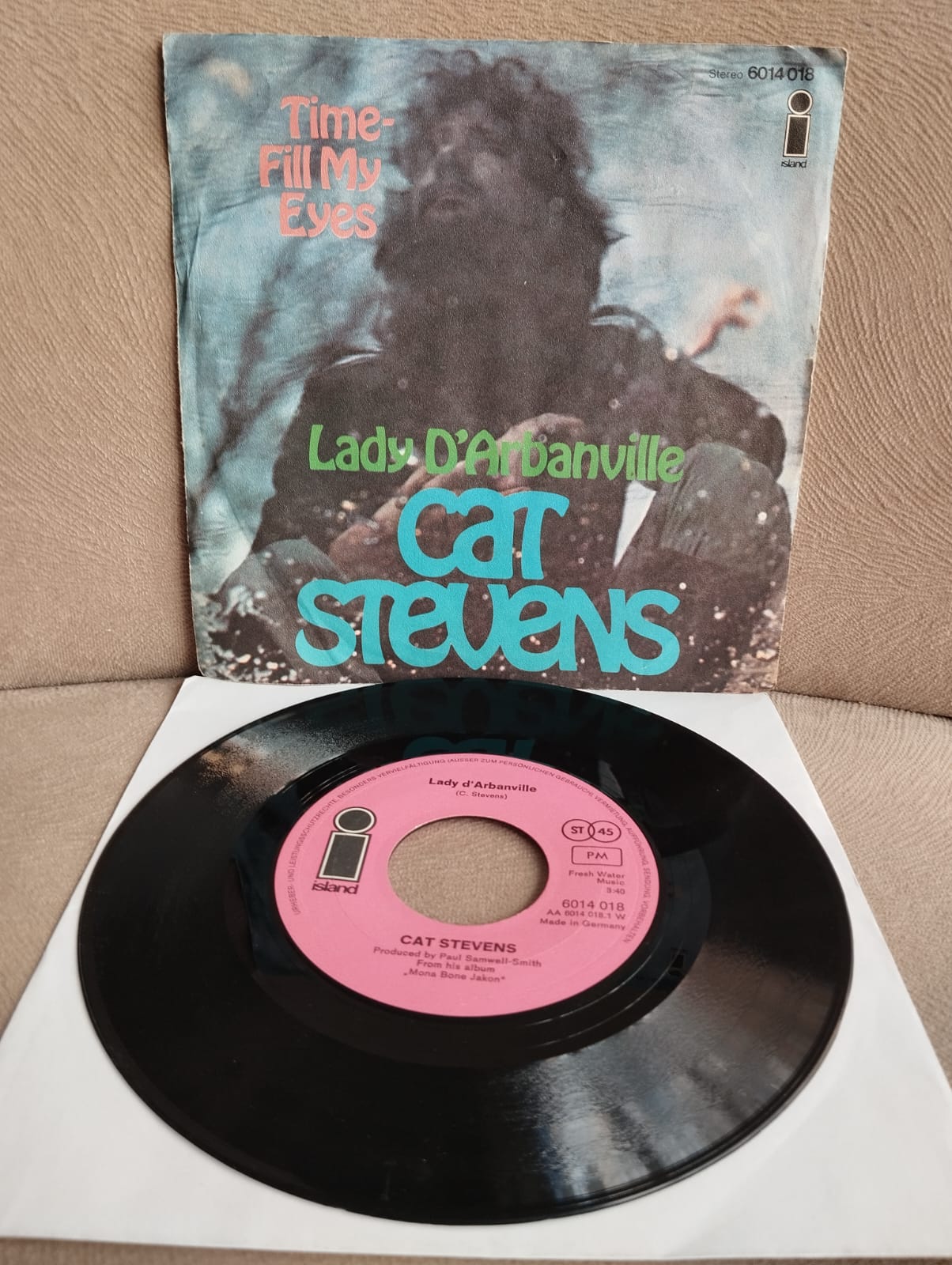 Cat Stevens –  Lady D’Arbanville  - 1970 Almanya Basım 45 lik Plak-2.EL