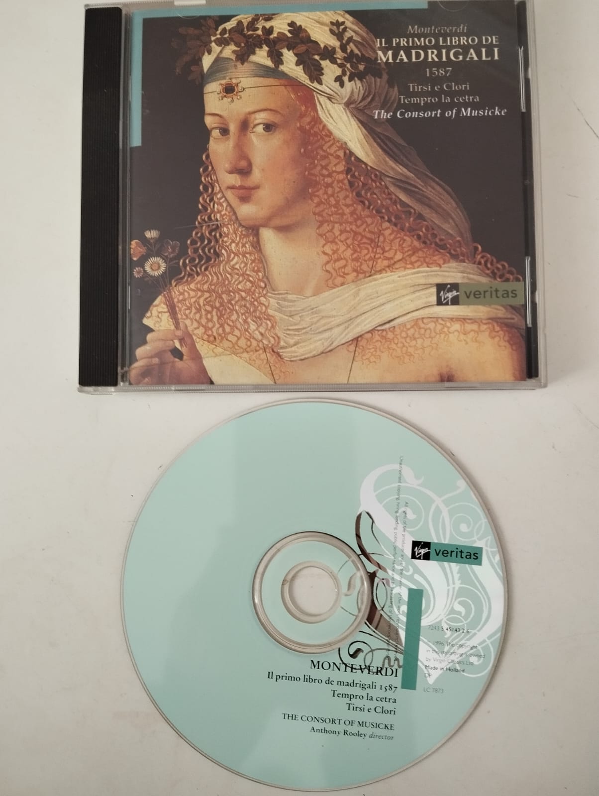 Monteverdi – Il Primo Libro De Madrigali (1587)- 1996 Avrupa Basım CD Albüm - 2.El