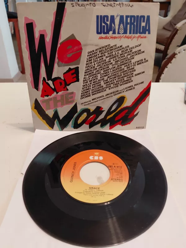 USA For Africa – We Are The World - 1985 Hollanda Basım 45’lik Plak-2.el
