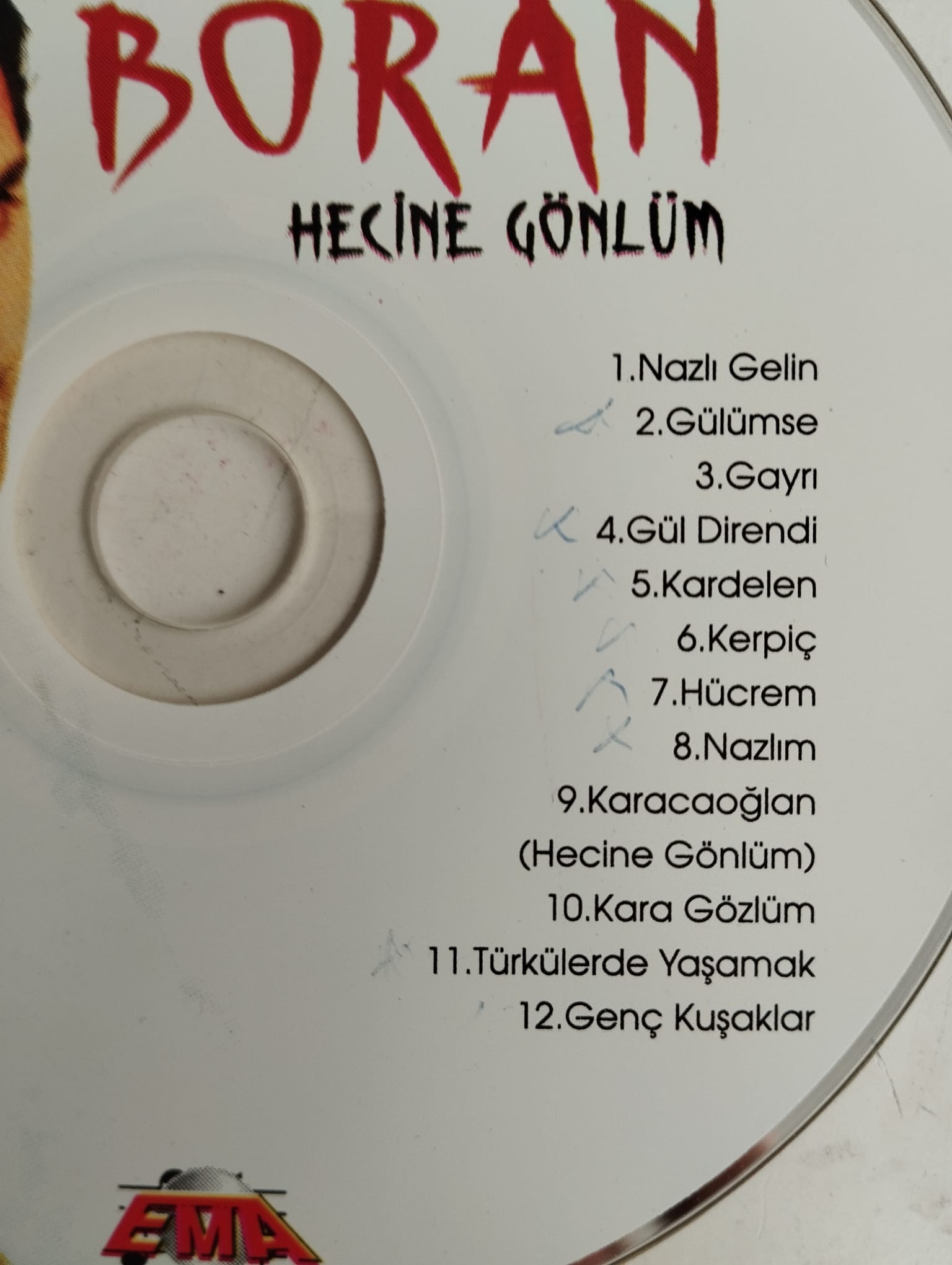 BORAN / Hecine Gönlüm  -  Türkiye Basım - 2. El CD Albüm